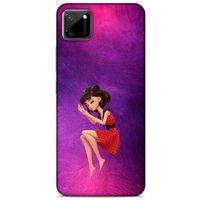 Oppo Realme C11 Kılıf Depresyon (40) Fit Silikon Kılıf Kahverengi Beyaz