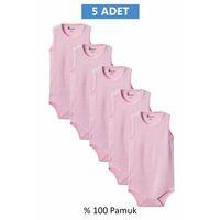 Pembe Askılı Body Zıbın 7-12 YAŞ Çocuklar İçin (5 ADET) Alttan Çıtçıtlı Özel Gereksinimli-D