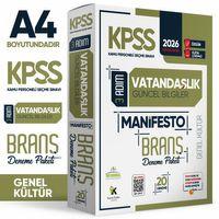 2026 KPSS Genel Kültür 3 Adım Vatandaşlık Manifesto 20li Dijital Çözümlü Branş Deneme Paketi