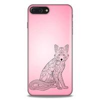Lopard Apple Iphone 7 Plus Uyumlu Kılıf Tattoo's (42) Rugged Armor Kılıf Pembe Dövme