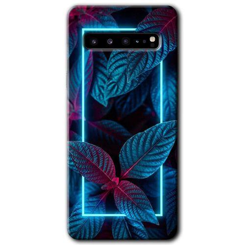 Galaxy S10 Plus Kılıf HD Desen Baskılı Arka Kapak - Mekanik Yaprak 4 + Kırılmaz Cam