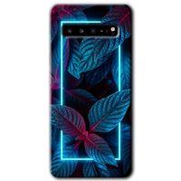 Galaxy S10 Plus Kılıf HD Desen Baskılı Arka Kapak - Mekanik Yaprak 4 + Kırılmaz Cam