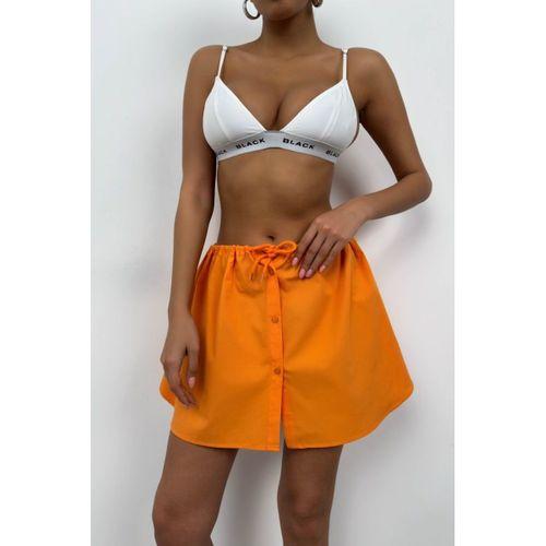 Beli Lastikli Düğmeli Mini Etek