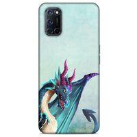 Oppo A52 Kılıf Dragons (19) Kılıfları Mavi Ejderha
