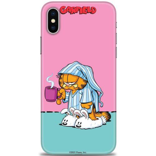 iPhone X Kılıf HD Baskılı Kılıf - Garfield + Tam Ekran Koruyucu