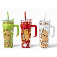 Sevimli Kapibara Pipetli Termos & Suluk Alk4711