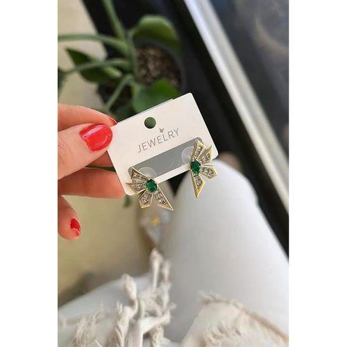 Çiçek Küpe - Yeşil