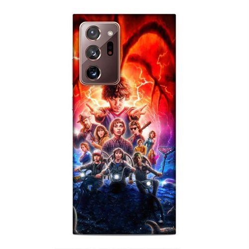 Samsung Galaxy Note 20 Ultra Kılıf Stranger Things Arka Kapak Silikon Koruma Full Koruyucu