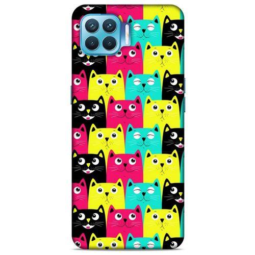 Lopard Oppo Reno 4 Lite Uyumlu Kılıf Kediler (40) Fit Silikon Kılıf Minnak