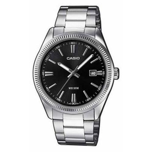 Casio MTP-1302D-1A1VDF Quartz Çelik Gri Siyah Kadran 39 mm Erkek Kol Saati