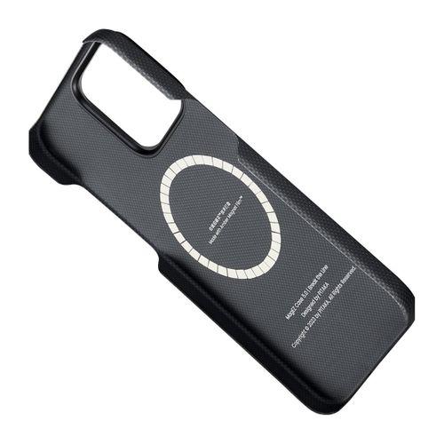 Apple iPhone 15 Pro Max Kılıf M-safe Şarj Özellikli Aramid Fiber Pitaka Tactile Woven Break The Line Kapak