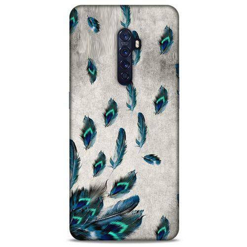 Oppo Reno 2 Kılıf Desenli Özel Seri Tüyler (16) Kalın Kılıf