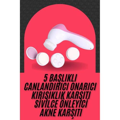 Cilt Temizleme Ve Masaj Aleti 5 Başlıklı Akne Ve Sivilce Önleyici