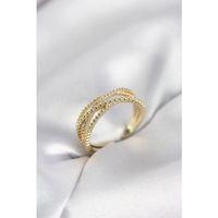 Gold Renk Sarmal Model Kadın Yüzük