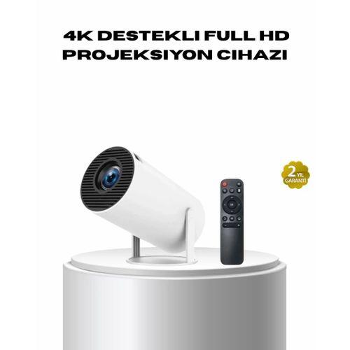 4k Destekli Full Hd Projeksiyon Cihazı – 130 İnç Geniş Ekran, Wifi Ve Hdmı Bağlantılı
