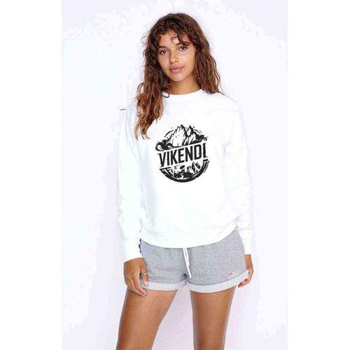 Pubg Vikendi Baskılı Beyaz Kadın Sweatshirt