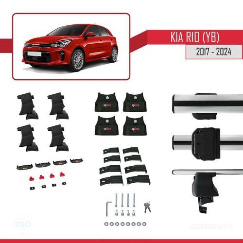 Kia Rio (YB) Hatchback 2017 ve Sonrası ile uyumlu ACE-4 Ara Atkı Tavan Barı GRİ
