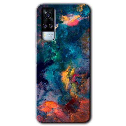 Potkal Hediye Fabrikası Vivo Y51a Kılıf HD Desen Baskılı Arka Kapak - Color Storm