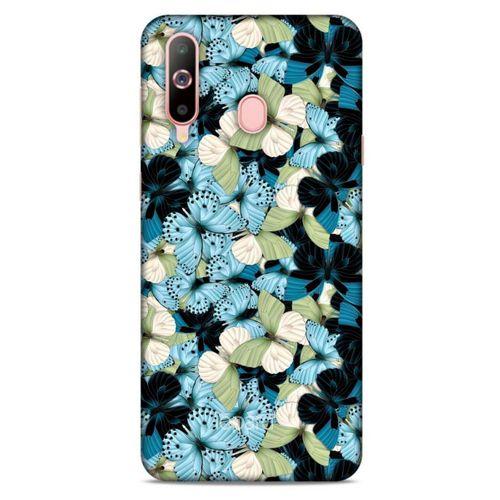 Samsung Galaxy A60 Kılıf Kelebek Etkisi (26) Tpu Silikon Kılıf Sarı Kırmızı