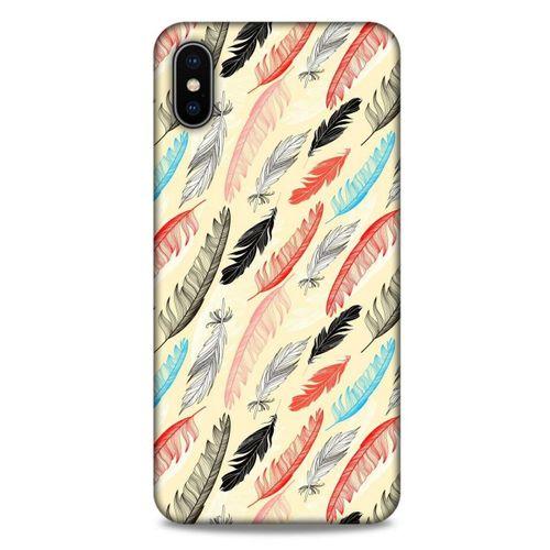 Apple iPhone XS Max Kılıf Desenli Özel Seri Tüyler (48) Bumper Kılıf