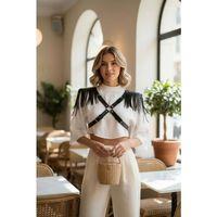 Siyah Kadın Kemer Püskül Detaylı Deri Vücut Aksesuarı - Brf1240