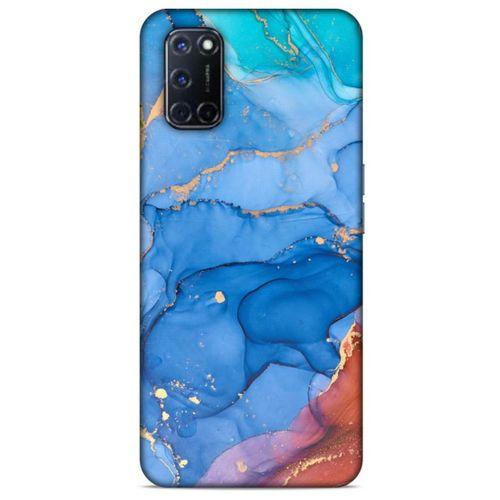 Oppo A92 Uyumlu Kılıf Mavi Delisi (10) Full Koruma Kılıfı Mermer