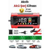 12v 8a Akıllı Akü Şarj Cihazı 12v 8a Lcd Ekranlı Pulse Repair Otomatik Akü Şarj & Desülfatör