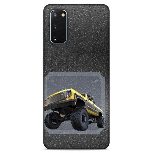 Lopard Samsung Galaxy S20 Uyumlu Kılıf PickUpX (22) Tam Koruma Kılıfı Sarı Siyah