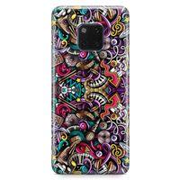 Huawei Mate 20 Pro Kılıf Youtuber Doodle Arka Kapak Koruma Desenli Full Koruyucu