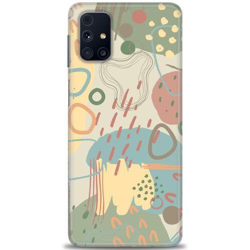 Samsung Galaxy M51 Kılıf HD Baskılı Kılıf - Renkli Tuval + Tam Ekran Koruyucu