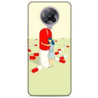 Xiaomi Poco F2 Pro Kılıf Depresyon (19) Kılıfları Kahve Turuncu