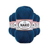 5 Adet Pırlanta Amigurumi El Örgü İpi Yünü Petrol Mavi 10328