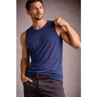 Erkek Flamlı Kumaş Sıfır Kolsuz Atlet Basic Spor Üst, Günlük Ve Fitness Kullanımına Uygun - İndigo