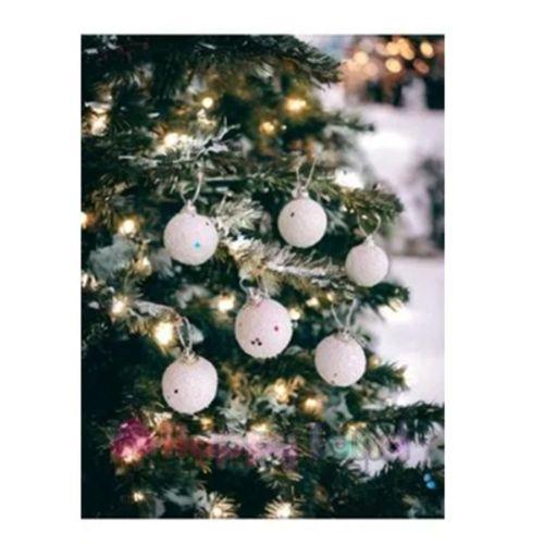 Party Marty Ağaç Süsü Karlı Top 5Cm 6Lı - 3 paket