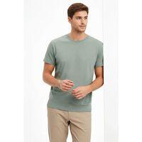 Erkek Bisiklet Yaka Tişört Regular Kalıp Basic Pamuklu Günlük Kullanım T-shirt - Mint Yeşili