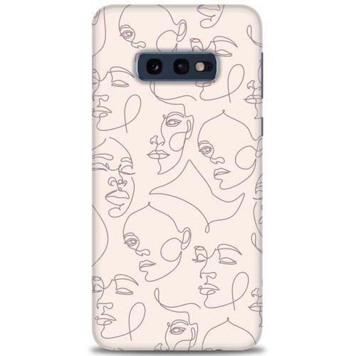 Samsung Galaxy S10E Kılıf HD Baskılı Kılıf - Kadın Silüeti + Tam Ekran Koruyucu