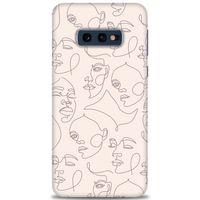 Samsung Galaxy S10E Kılıf HD Baskılı Kılıf - Kadın Silüeti + Tam Ekran Koruyucu