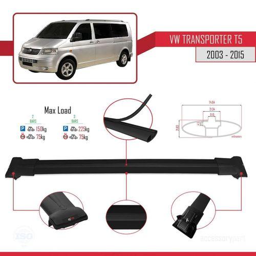 Volkswagen Transporter (T5) 2003-2015 Arası ile uyumlu FLY Model Ara Atkı Tavan Barı SİYAH