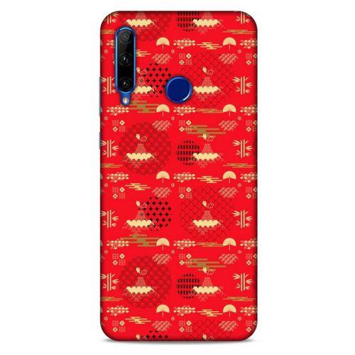 Huawei Honor 20 Lite Kılıf Japonya (1) Kılıfı Sarı Kırmızı