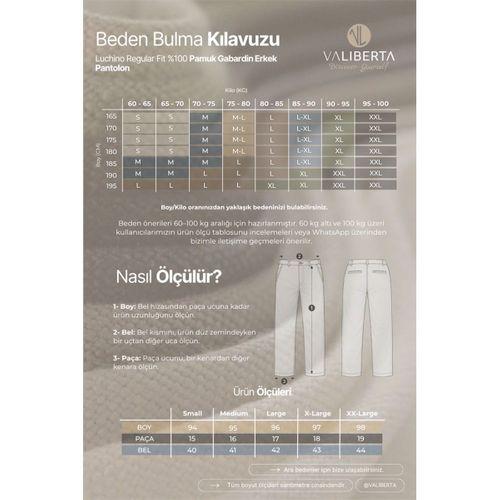 Luchino Regular Fit %100 Pamuk Gabardin Erkek Pantolon - Siyah