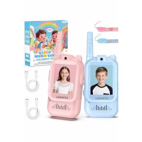 Çocuklar Için Görüntülü Telsiz Konuşma Özellıklı El Telsizi Şarj Edılebılır 50 Mt Menzil Wifi Gerektirmez