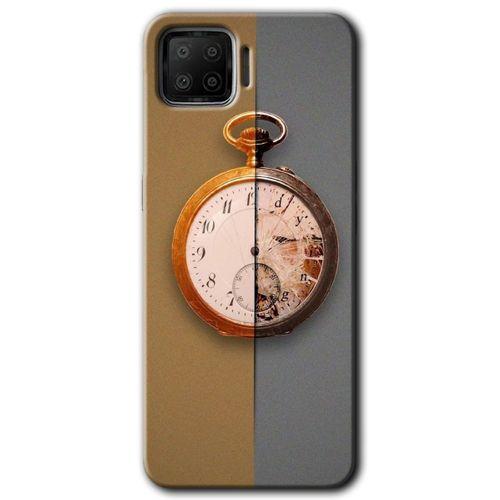 OPPO Oppo A73 Kılıf HD Desen Baskılı Arka Kapak + Temperli Cam - Clocks Artwork
