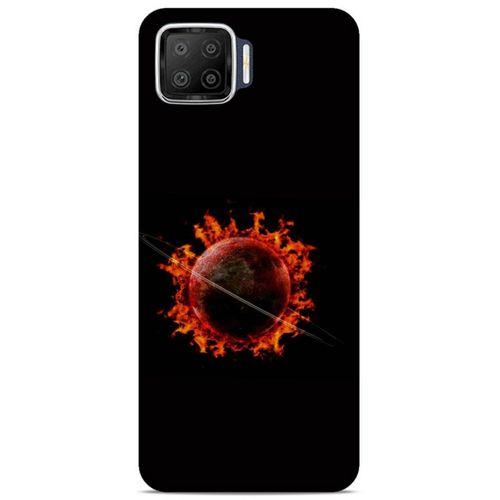 Lopard Oppo A73 Uyumlu Kılıf FireX (47) Crystal Flex Kılıf Satürn Ateşi