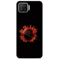 Lopard Oppo A73 Uyumlu Kılıf FireX (47) Crystal Flex Kılıf Satürn Ateşi