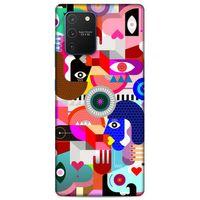 Lopard Samsung Galaxy S10 Lite Uyumlu Kılıf Soyut Sanat (21) Baskılı Koruyucu Kapak