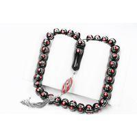 Oltu Sıkması Basık Model Alpaka Karpuz Mercan İşlemeli Tespih