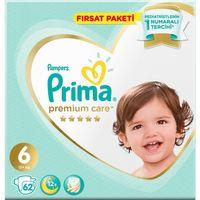 Prima Premium Care Bebek Bezi Fırsat Paketi 6 Beden 62 Adet