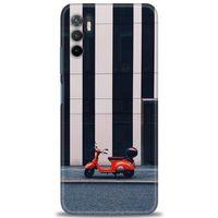 Xiaomi Redmi Note 10 5G Kılıf HD Baskılı Kılıf - Kırmızı Motor + Tam Ekran Koruyucu