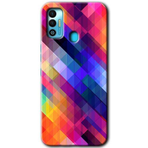 Tecno Spark 7T Kılıf HD Desen Baskılı Arka Kapak - Multi Oblique