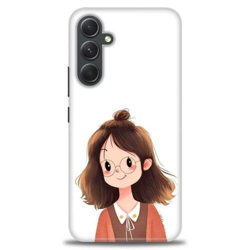 Samsung Galaxy A54 Kılıf HD Baskılı Kılıf - Tatlı Kız + Tam Ekran Koruyucu